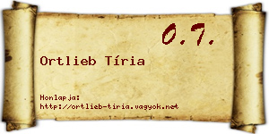 Ortlieb Tíria névjegykártya