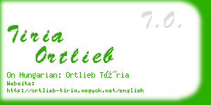 tiria ortlieb business card